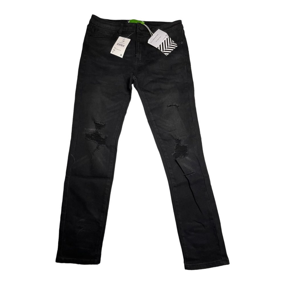 NWT Sandrine Rose Distressed + Fading Skinny Jeans in Black (Multiple Sizes!)
